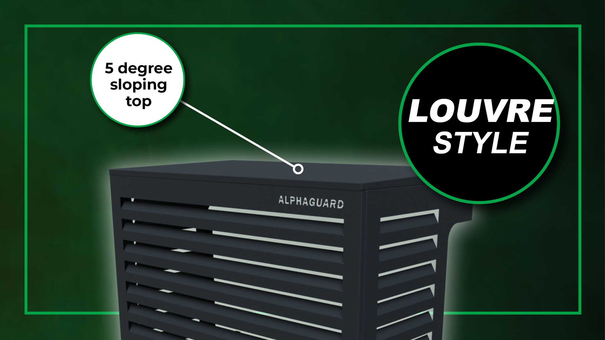 AlphaGuard louvre cage - 5 degree sloping top