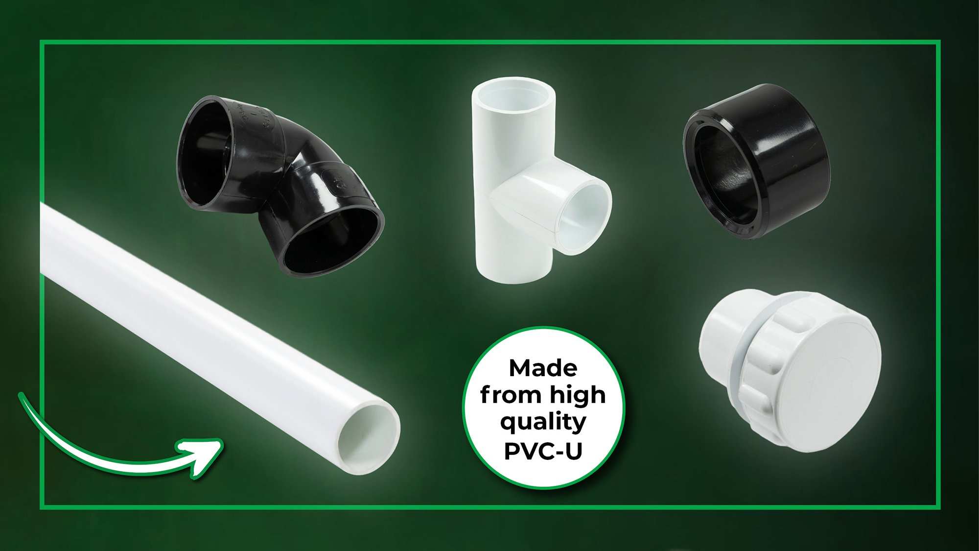 AlphaDrain is made from high quality PVC-U