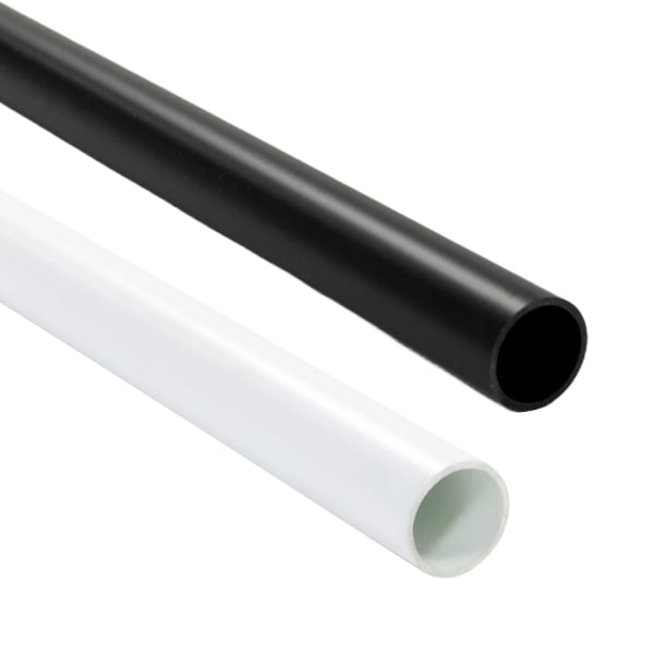 AlphaDrain 3M length black and white pipe, solvent weld