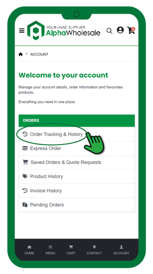 Alpha order and tracking on mobile
