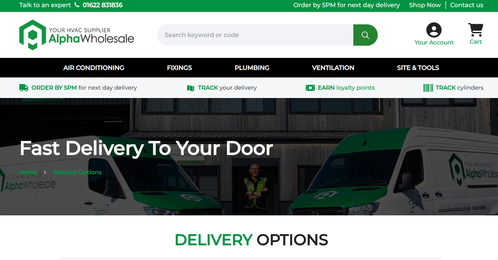 Delivery Options | Alpha Wholesale HVAC