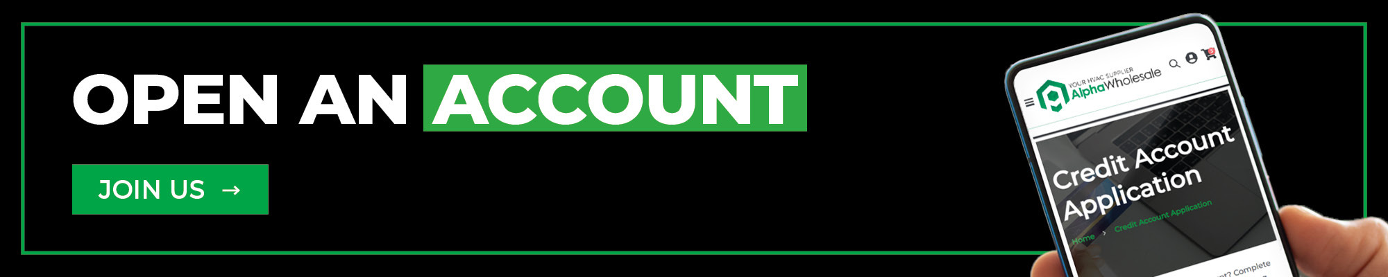 Open an Account with Alpha Wholesale Open an Account with Alpha Wholesale